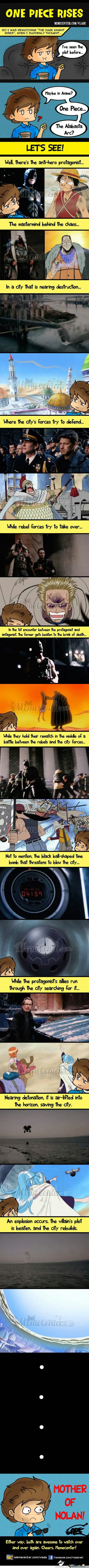 One Piece and The Dark Knight Rises Similarities